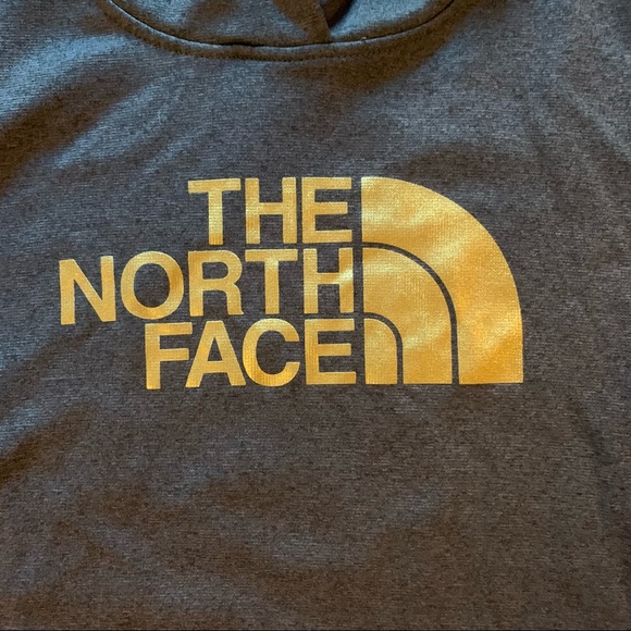 The North Face | Gray & Gold Hooded Sweatshirt | Sz M - Picture 3 of 15